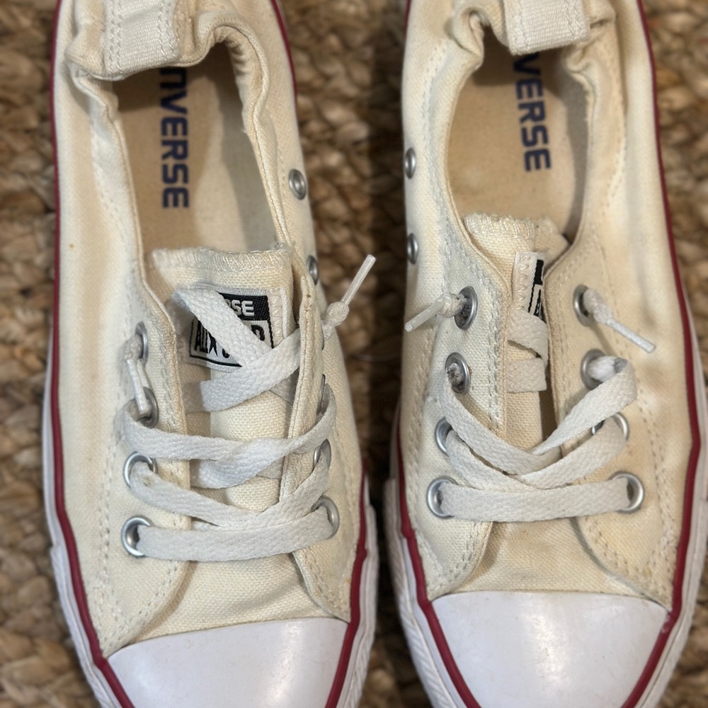 Converse Cream Canvas Sneakers